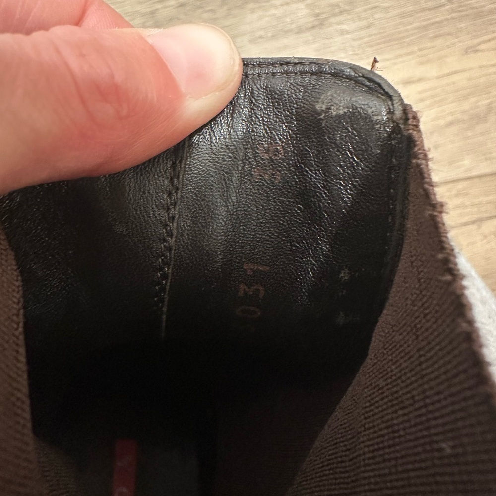 Women’s Prada brown leather made in Italy short Chelsea pull on boot size 38 - Picture 8 of 9